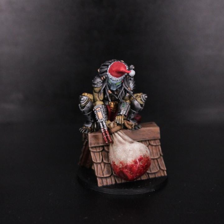 Hunter Claus: 12 Days of Christmas Miniature Sculpture - 32mm Fantasy RPG Figurine for Wargaming