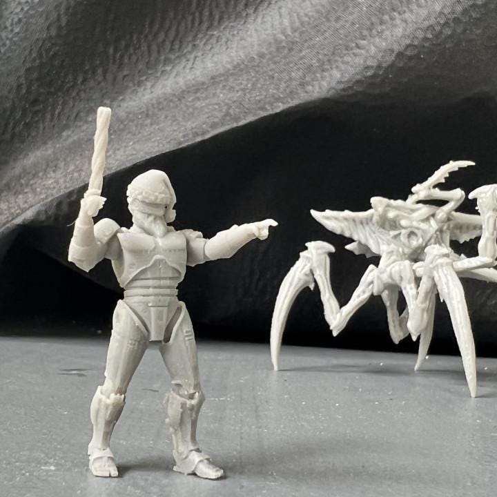 Robocop Santa Miniature: 12 Days of Christmas Sculpture for Wargaming, RPG, TTRPG (32mm)