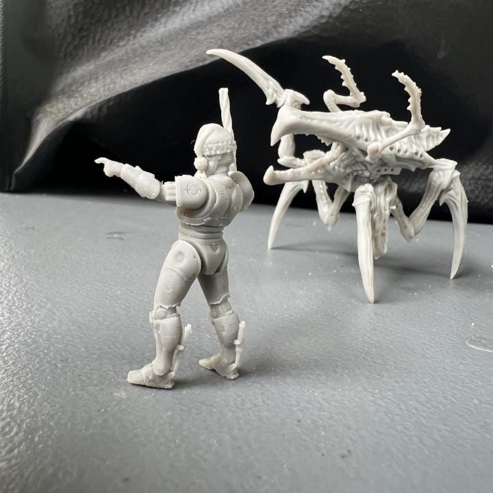 Robocop Santa Miniature: 12 Days of Christmas Sculpture for Wargaming, RPG, TTRPG (32mm)