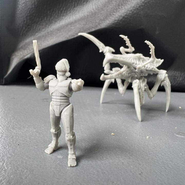 Robocop Santa Miniature: 12 Days of Christmas Sculpture for Wargaming, RPG, TTRPG (32mm)