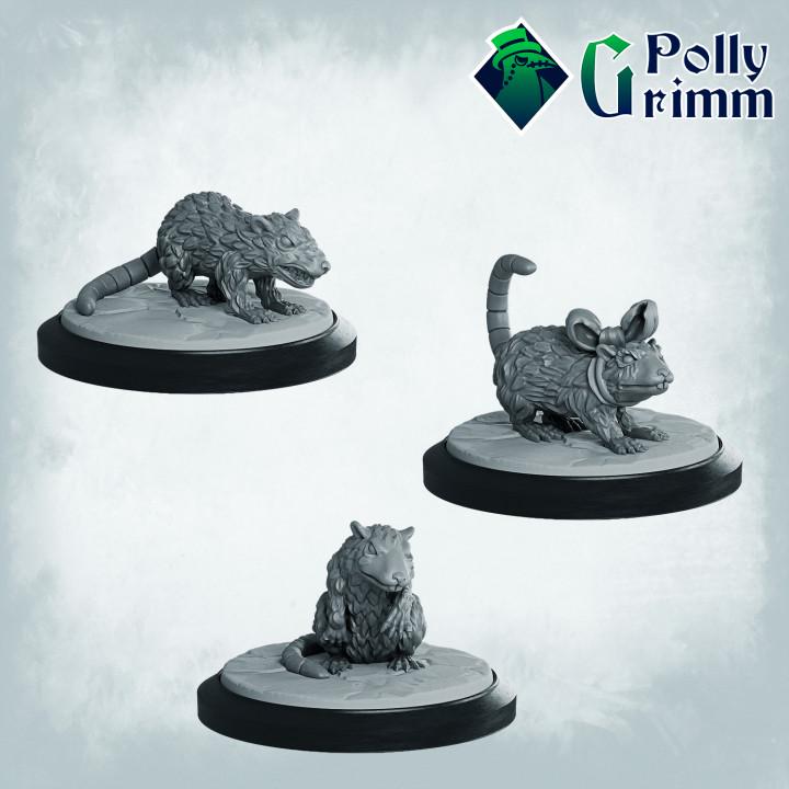 Rat Set - Court of miracles. Underground Outlaw Set - Fantasy historic miniatures for tabletop games. 28mm / 32mm Resin Figures for RPG