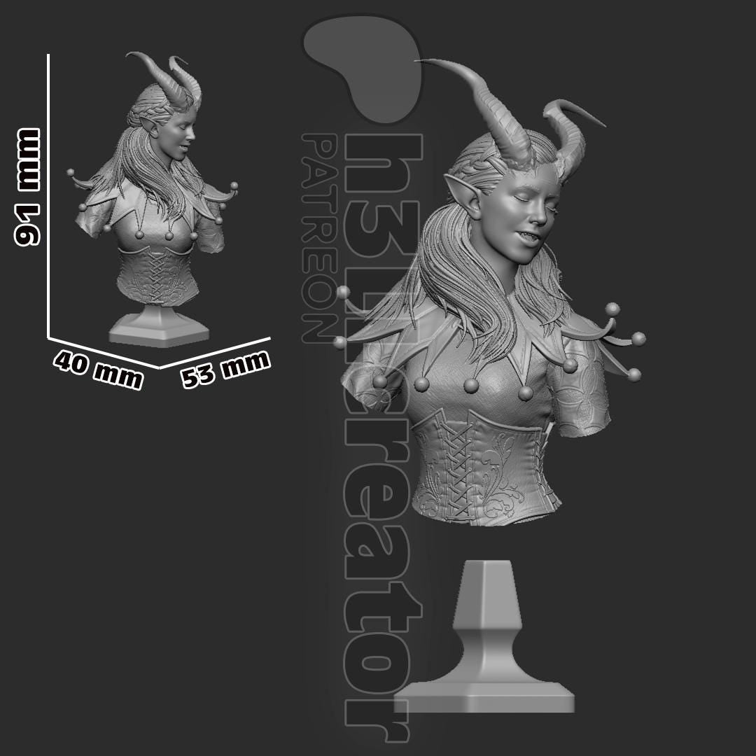 Alfira from Baldur's Gate 3 (fan art) | Full Model or Bust | Miniature scale 1:12 | h3LL Creator | DIY Model Kit