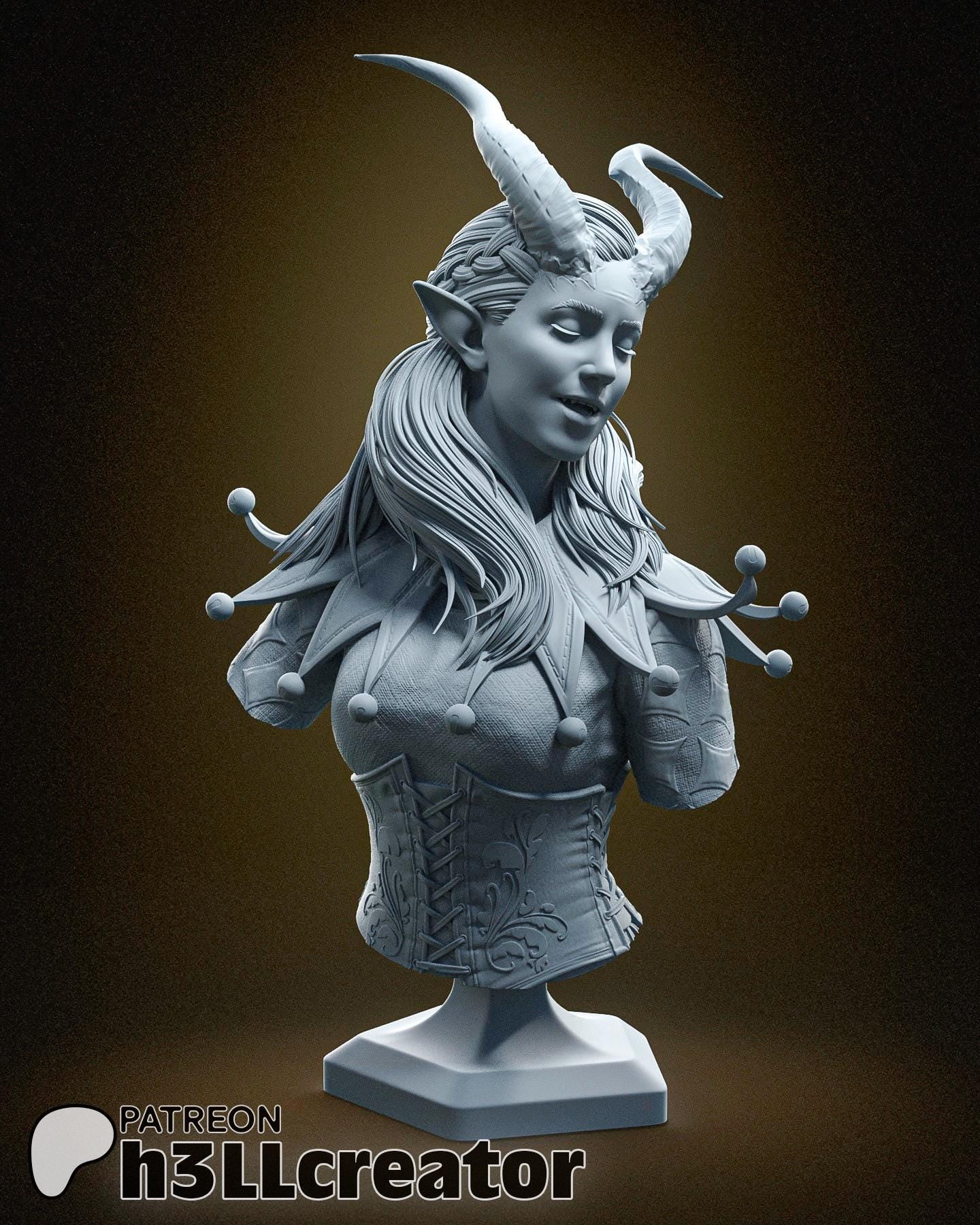 Alfira from Baldur's Gate 3 (fan art) | Full Model or Bust | Miniature scale 1:12 | h3LL Creator | DIY Model Kit