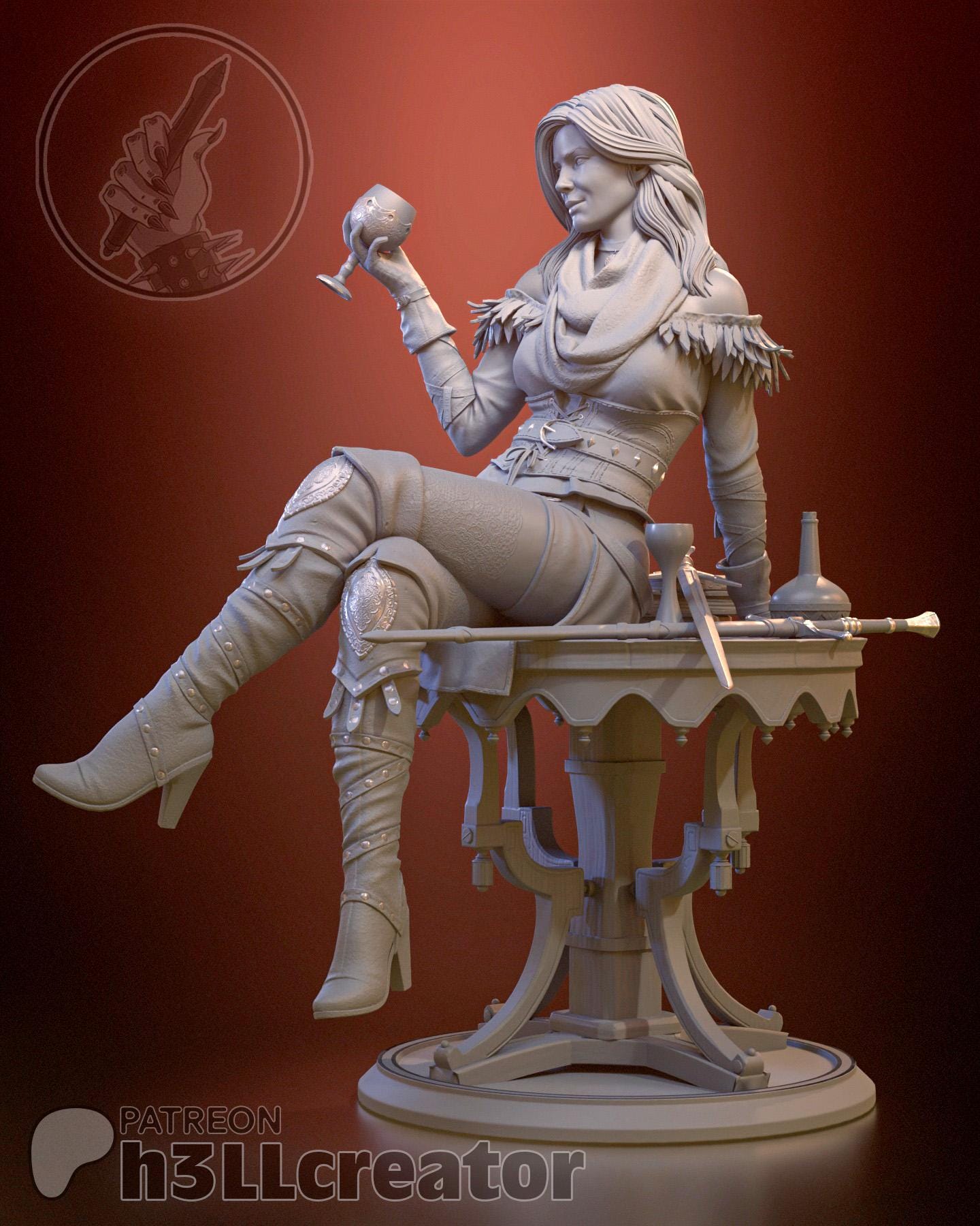 Yennifer from The Witcher (fan art) | Full Model | Miniature scale 1:12 | h3LL Creator | DIY Model Kit