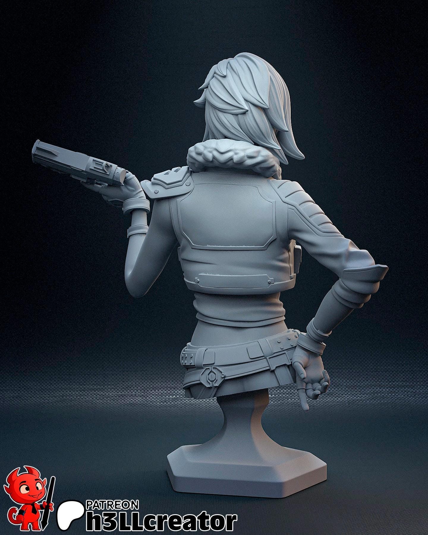 Lilith from Borderlands 3 (fan art) | Miniature scale 1:12 | h3LL Creator | DIY Model Kit