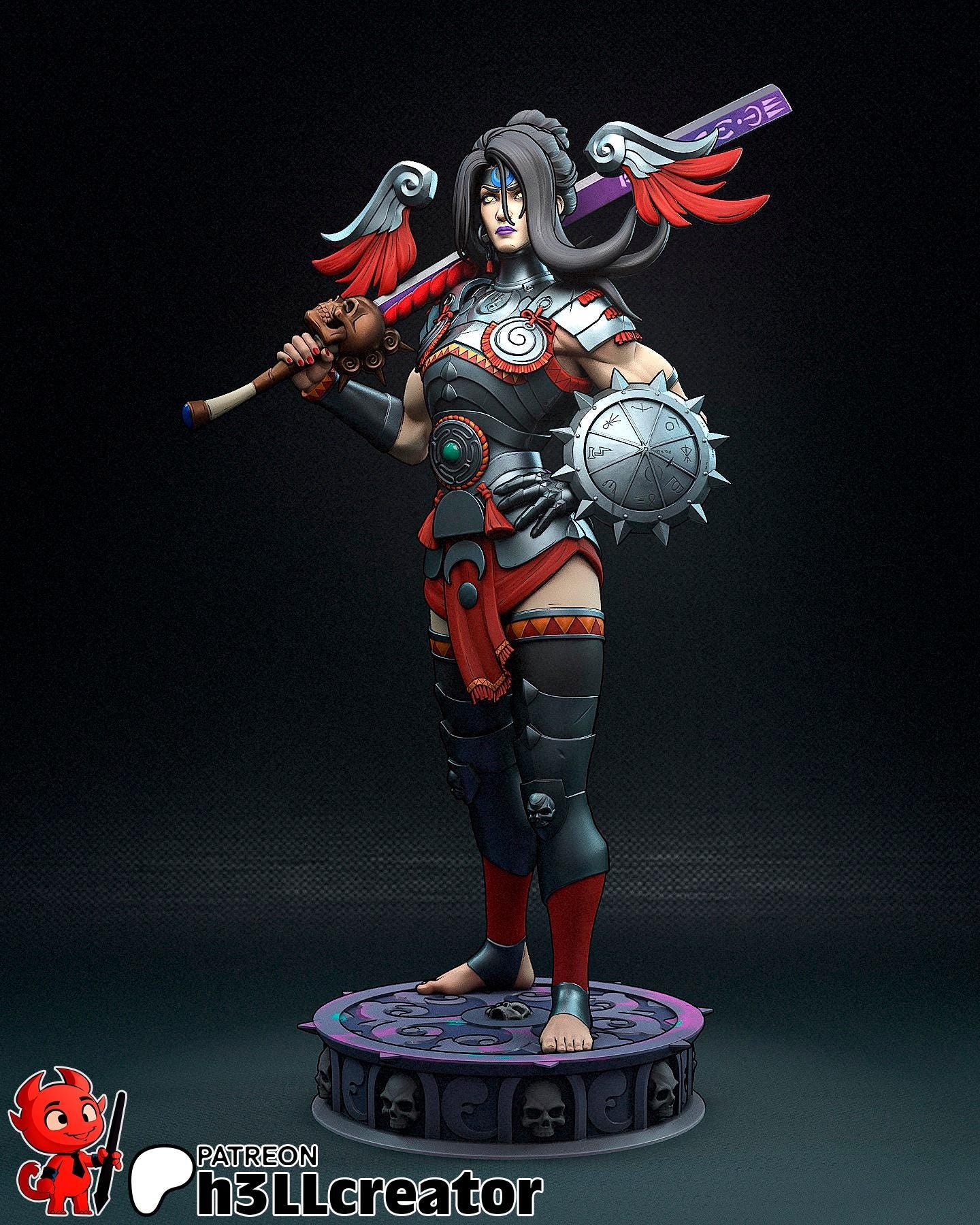Nemesis from Hades 2 (fan art) | Miniature scale 1:12 | h3LL Creator | DIY Model Kit