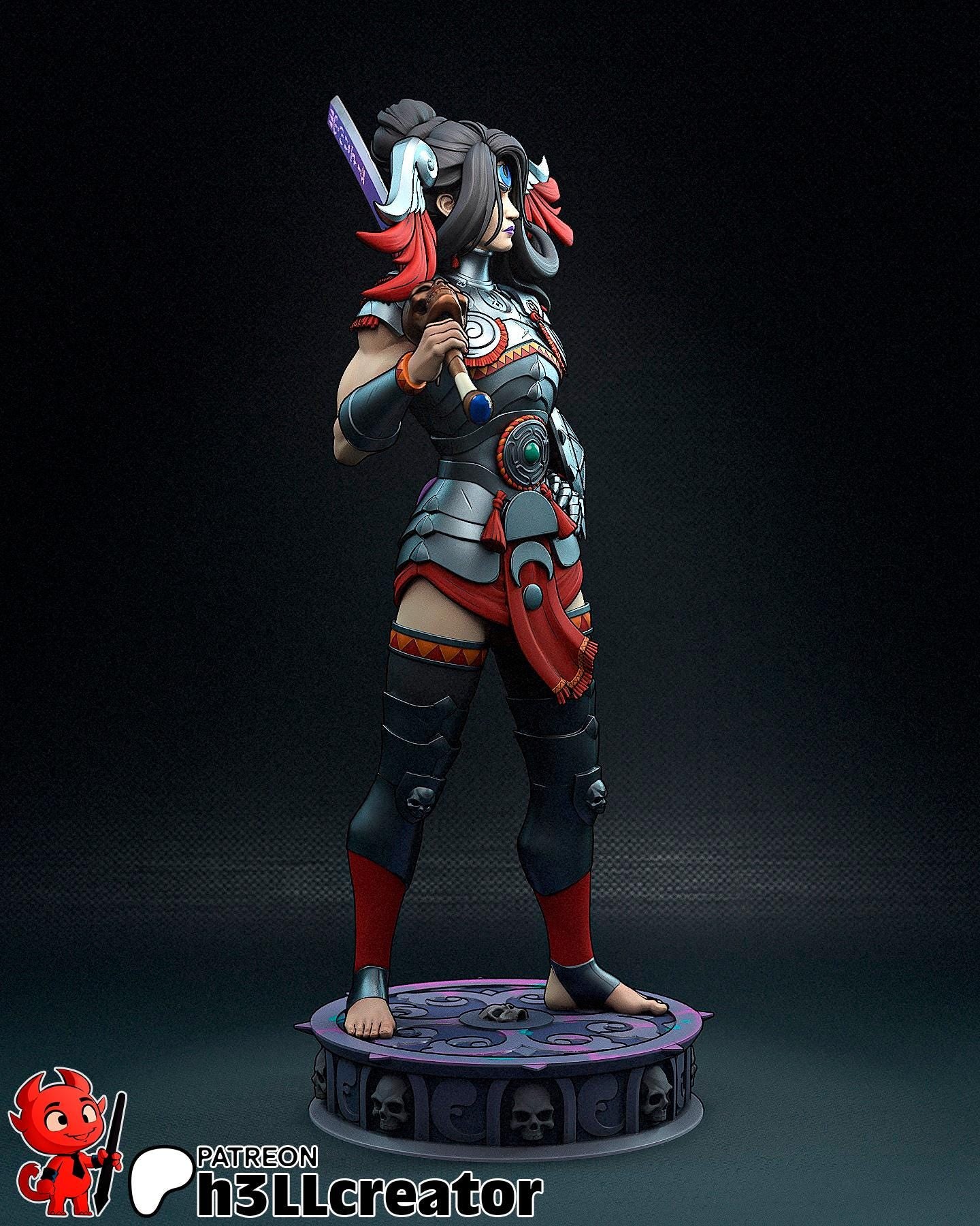 Nemesis from Hades 2 (fan art) | Miniature scale 1:12 | h3LL Creator | DIY Model Kit