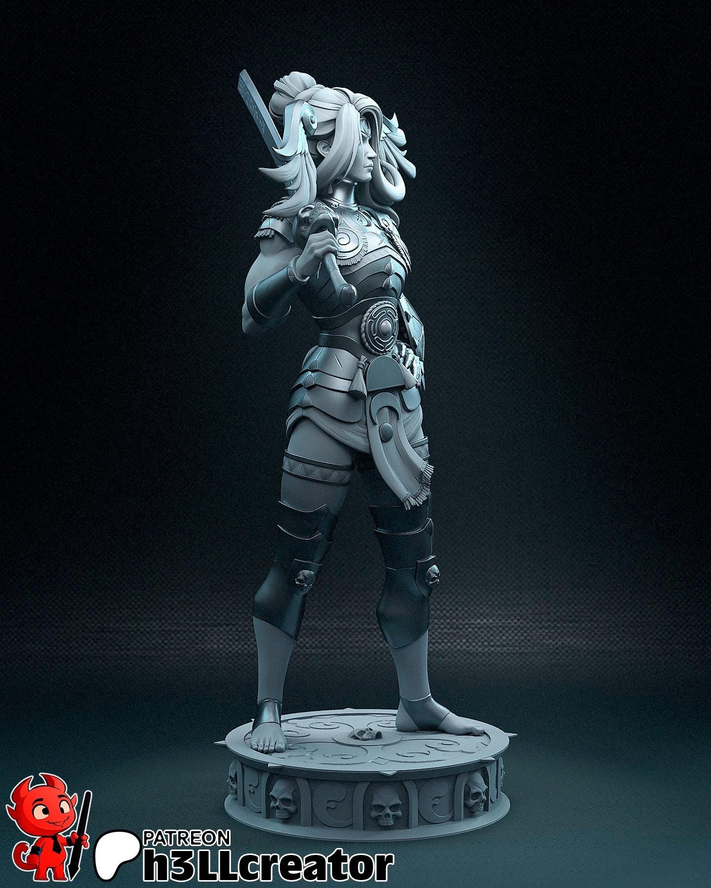 Nemesis from Hades 2 (fan art) | Miniature scale 1:12 | h3LL Creator | DIY Model Kit