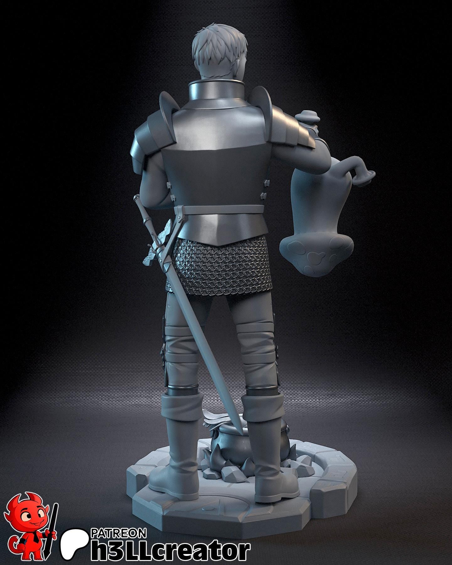 Laios from Delicious in Dungeon (fan art) | Full Model or Bust | Miniature scale 1:12 | h3LL Creator | DIY Model Kit