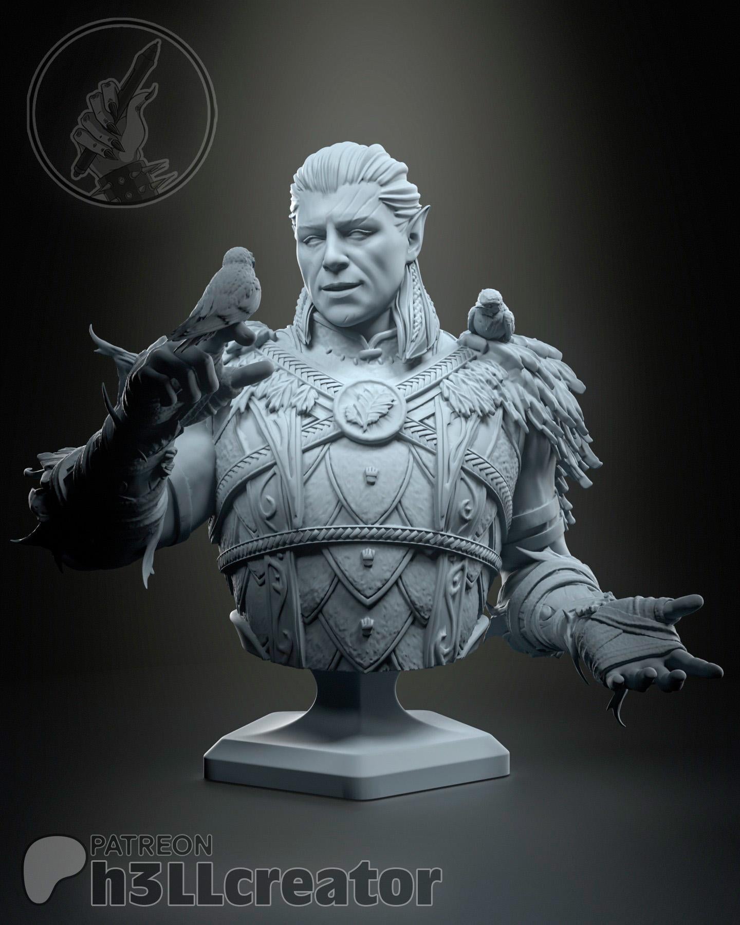 Halsin from Baldur's Gate 3 (fan art) | Full Model or Bust | Miniature scale 1:12 | h3LL Creator | DIY Model Kit