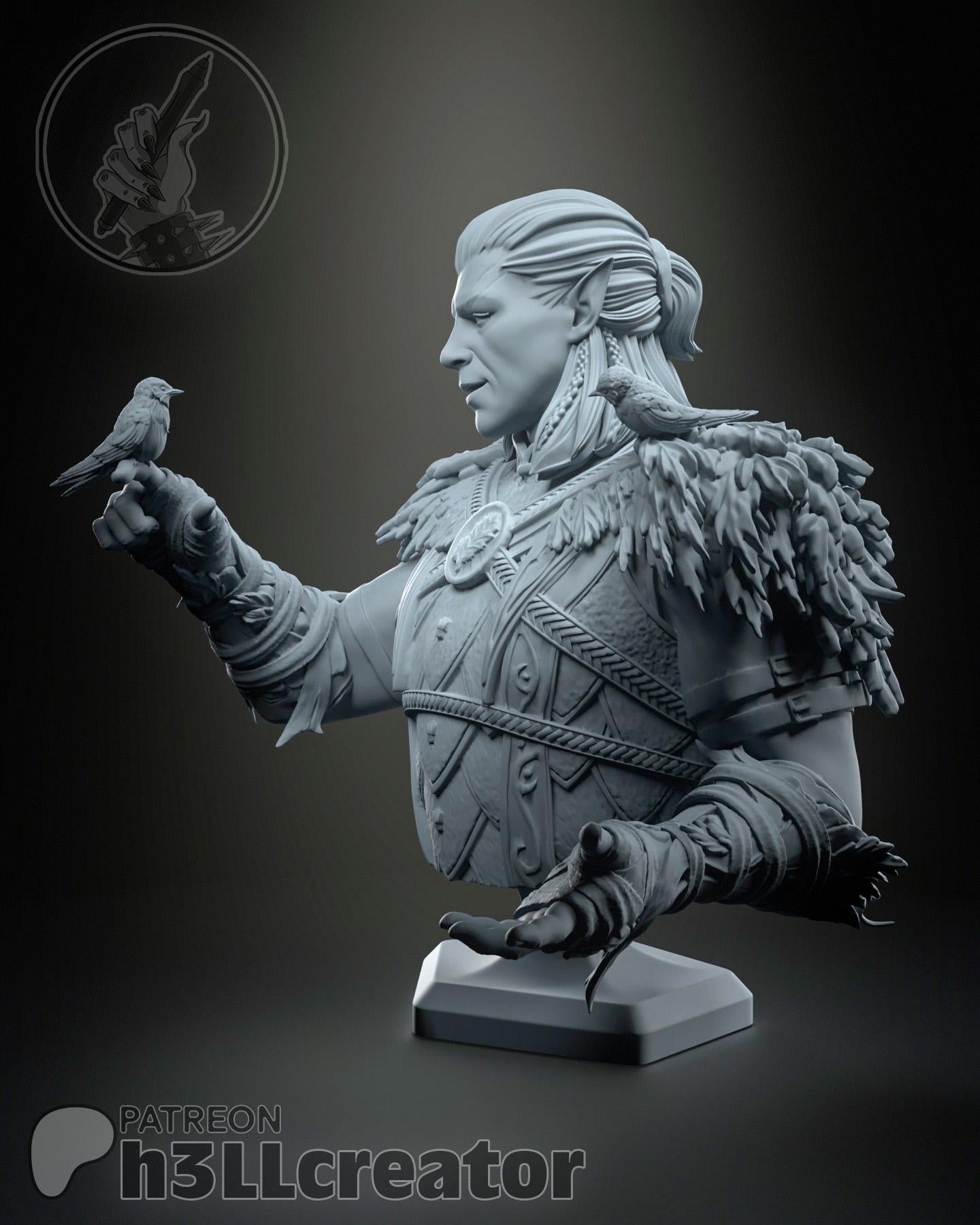 Halsin from Baldur's Gate 3 (fan art) | Full Model or Bust | Miniature scale 1:12 | h3LL Creator | DIY Model Kit