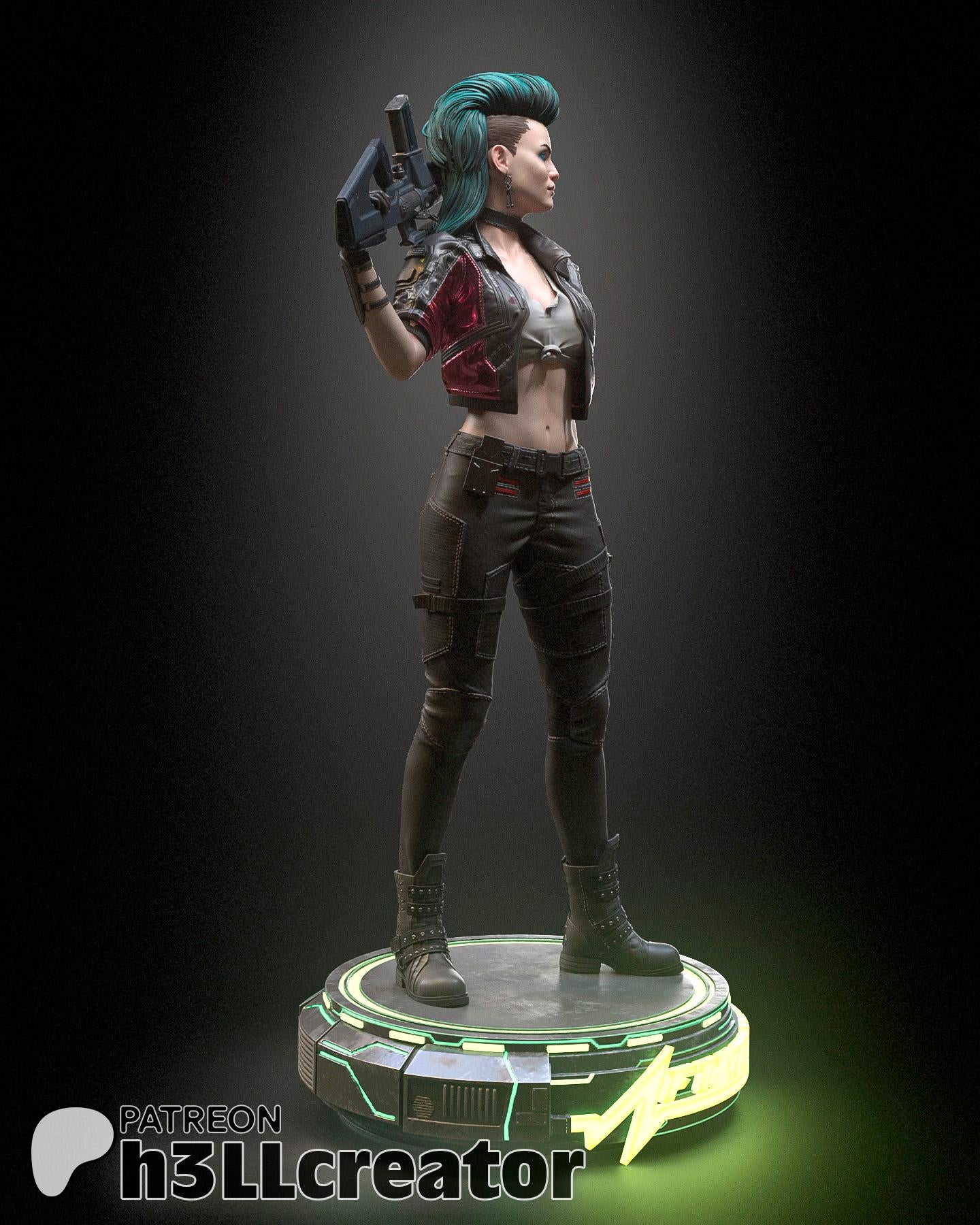 Rogue Amendiares from Cyberpunk 2077 (fan art) | Full Model or Bust | Miniature scale 1:12 | h3LL Creator | DIY Model Kit