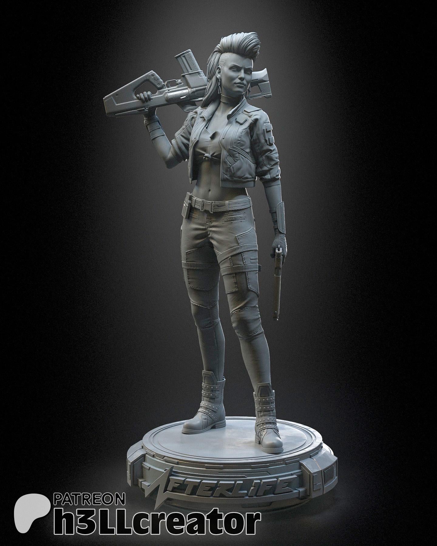 Rogue Amendiares from Cyberpunk 2077 (fan art) | Full Model or Bust | Miniature scale 1:12 | h3LL Creator | DIY Model Kit