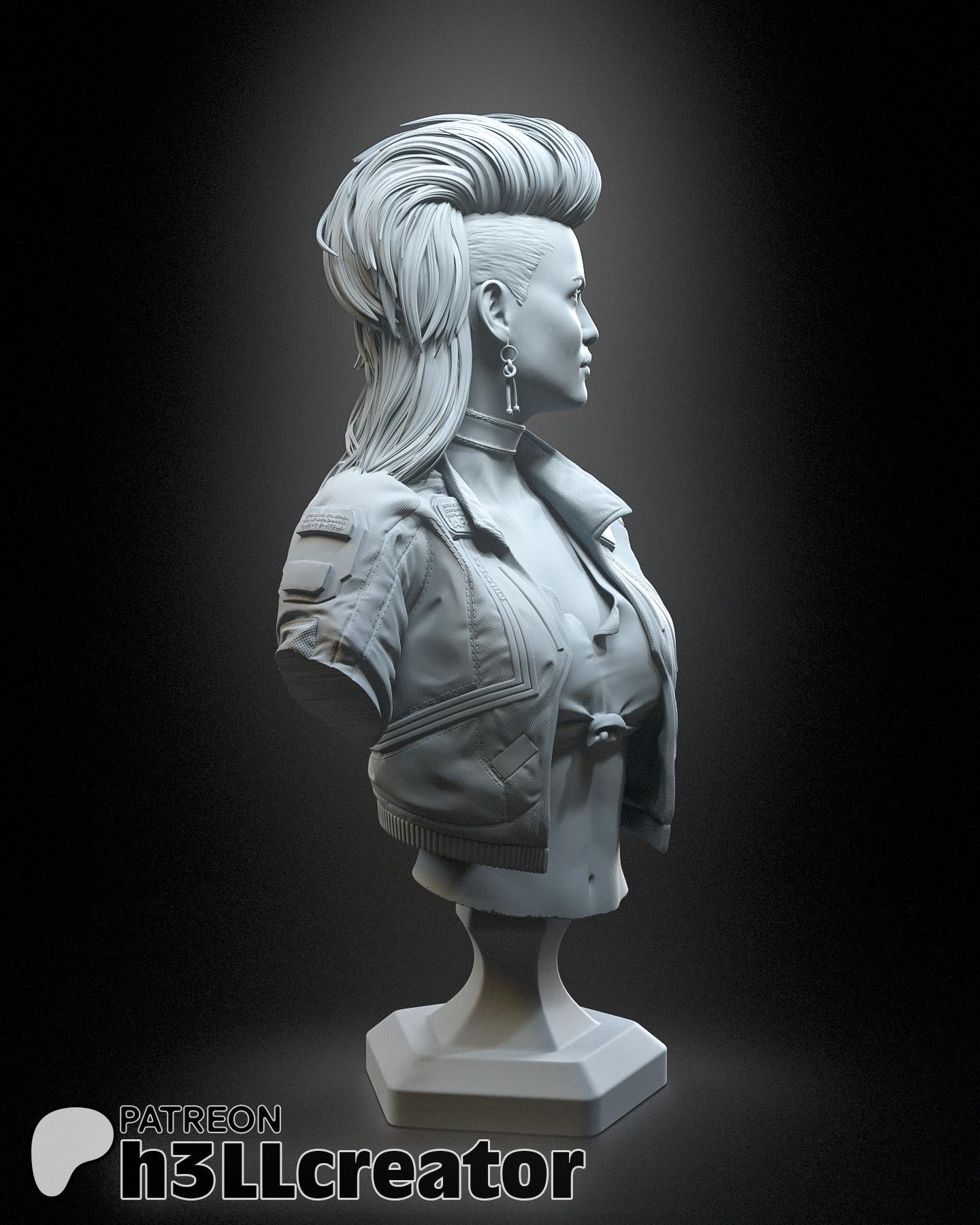 Rogue Amendiares from Cyberpunk 2077 (fan art) | Full Model or Bust | Miniature scale 1:12 | h3LL Creator | DIY Model Kit