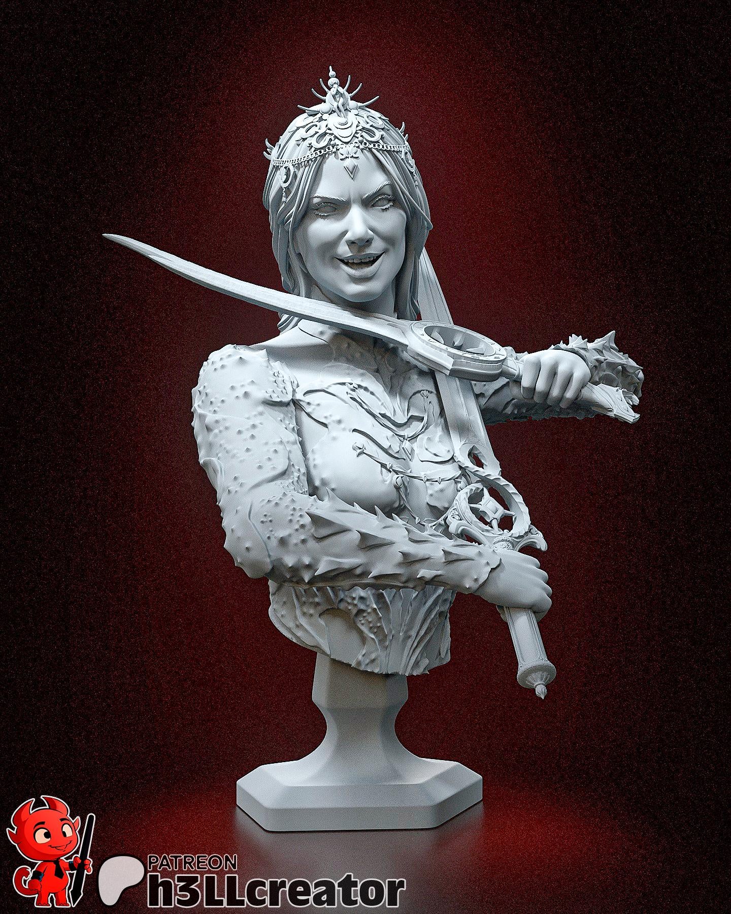Orin from Baldur's Gate 3 (fan art) | Full Model or Bust | Miniature scale 1:12 | h3LL Creator | DIY Model Kit