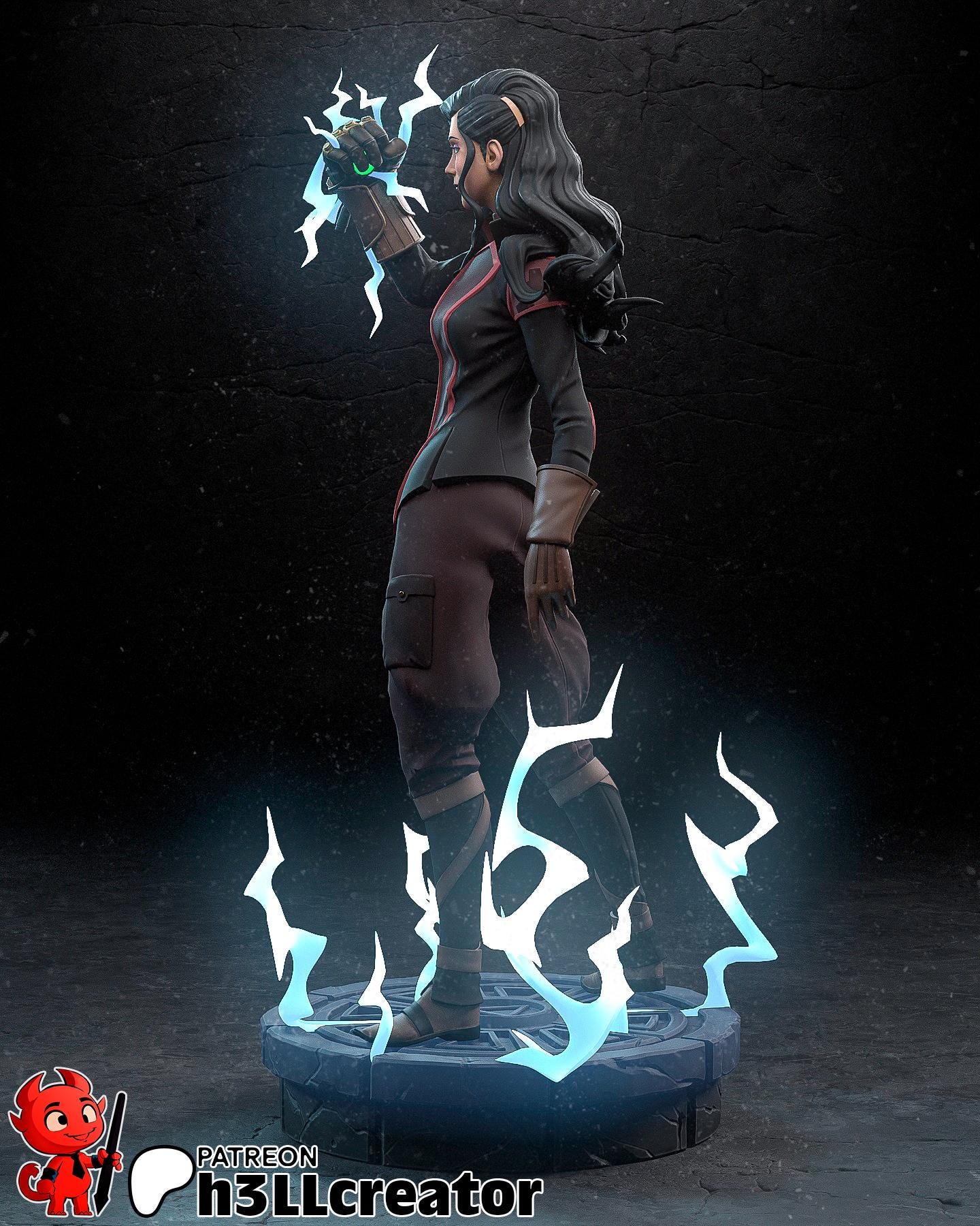 Asami Sato from The Legend of Korra (fan art) | Full Model or Bust | Miniature scale 1:12 | h3LL Creator | DIY Model Kit