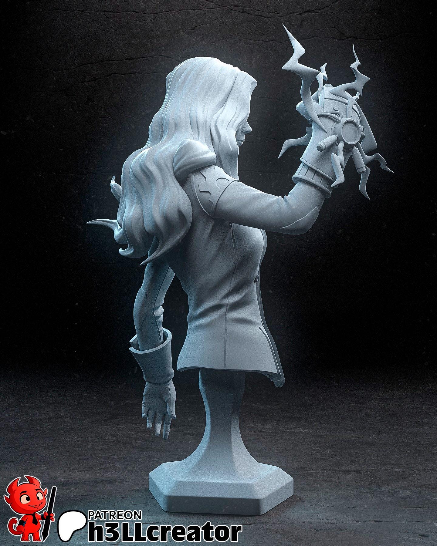 Asami Sato from The Legend of Korra (fan art) | Full Model or Bust | Miniature scale 1:12 | h3LL Creator | DIY Model Kit