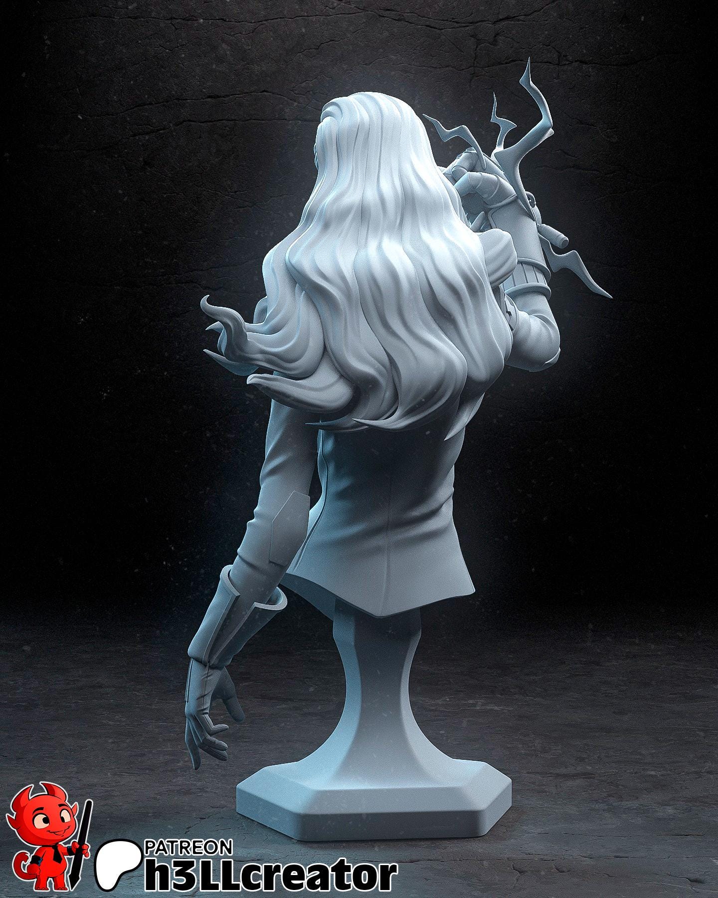 Asami Sato from The Legend of Korra (fan art) | Full Model or Bust | Miniature scale 1:12 | h3LL Creator | DIY Model Kit
