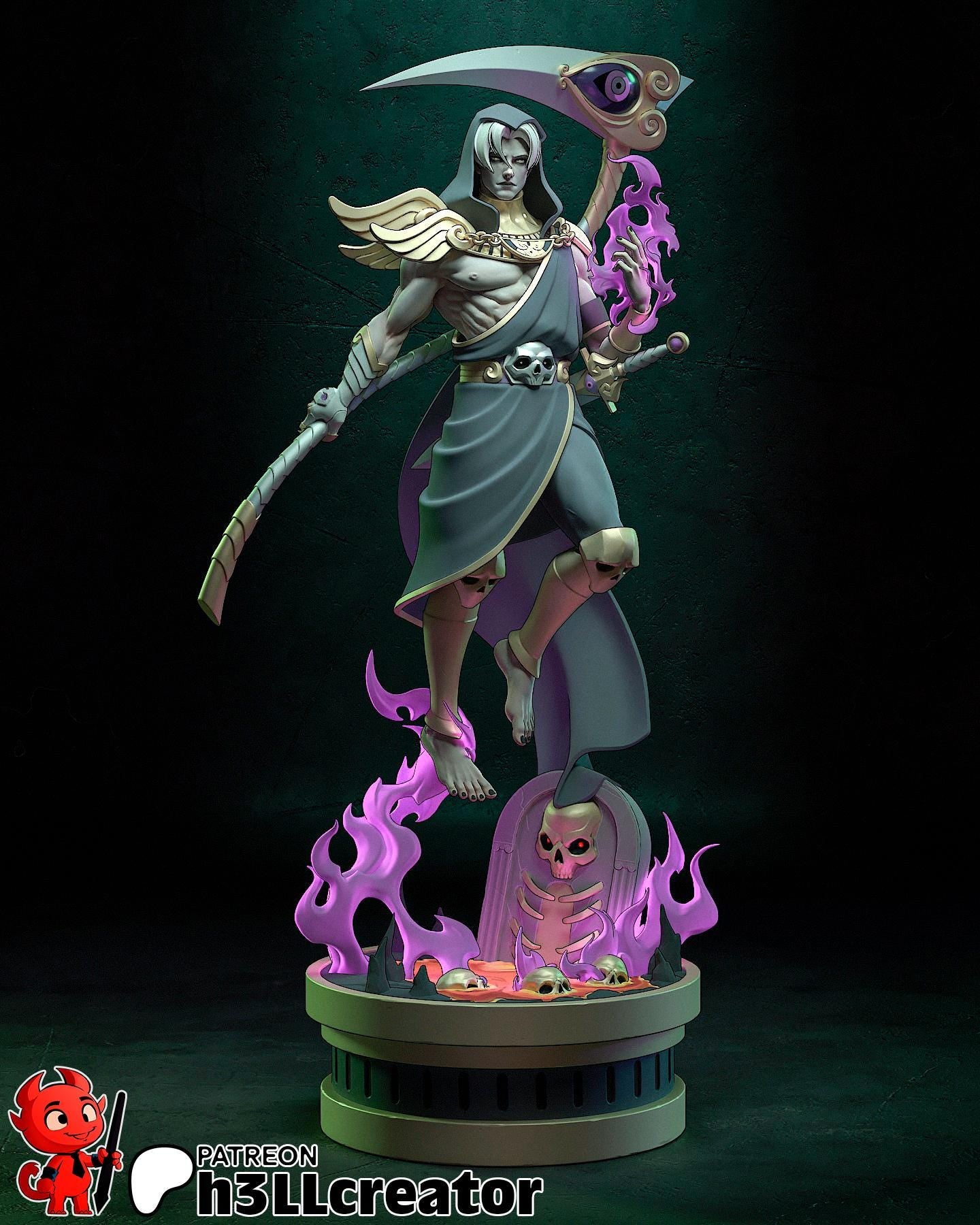 Thanatos from Hades 2 (fan art) | Miniature scale 1:12 | h3LL Creator | DIY Model Kit