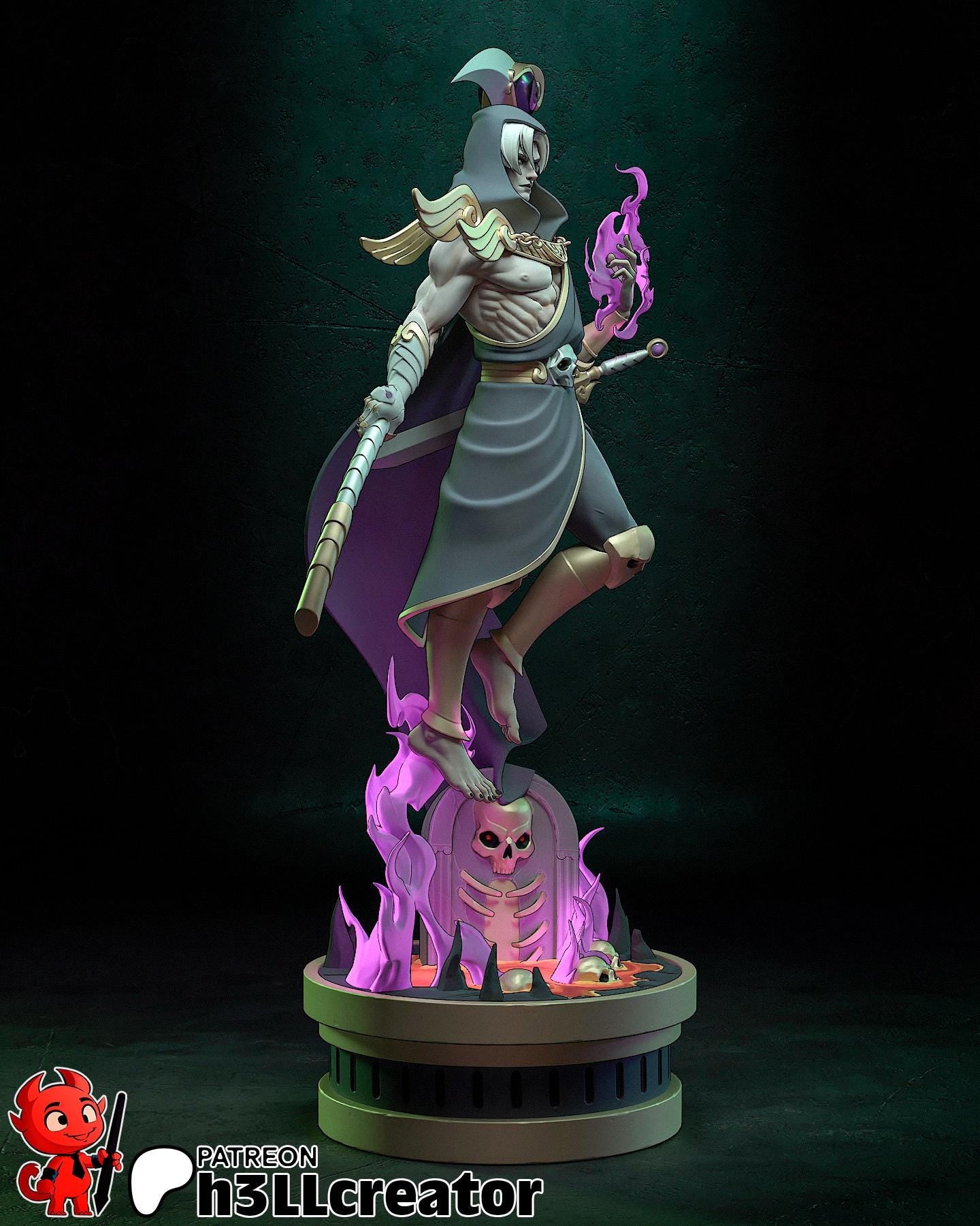 Thanatos from Hades 2 (fan art) | Miniature scale 1:12 | h3LL Creator | DIY Model Kit