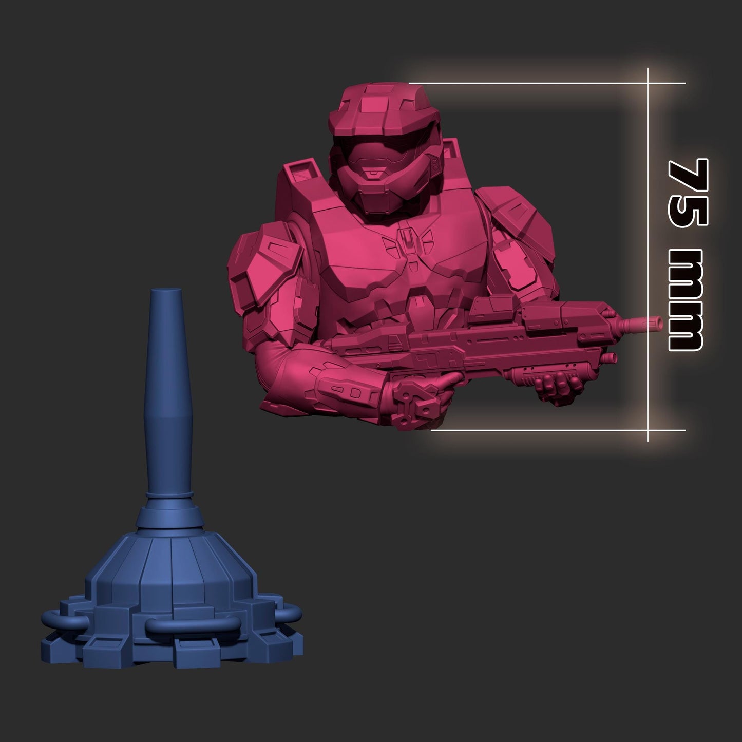 Master Chief from Halo (fan art) | Full Model or Bust | Miniature scale 1:12 | h3LL Creator | DIY Model Kit