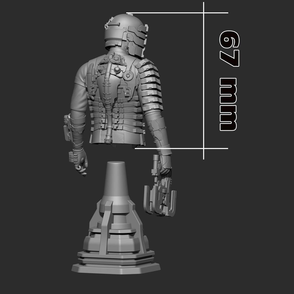 Isaac Clarke from Dead Space (fan art) | Full Model or Bust | Miniature scale 1:12 | h3LL Creator | DIY Model Kit