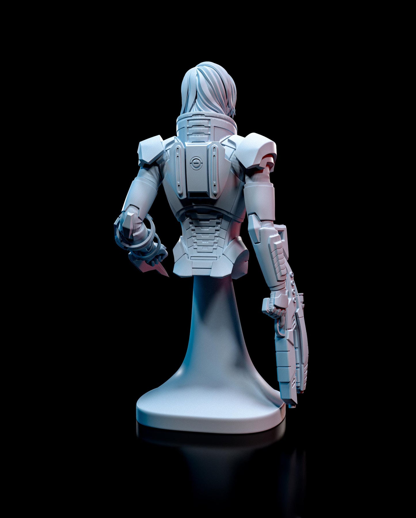 Female Shepard from Mass Effect (fan art) | Full Model or Bust | Miniature scale 1:12 | h3LL Creator | DIY Model Kit