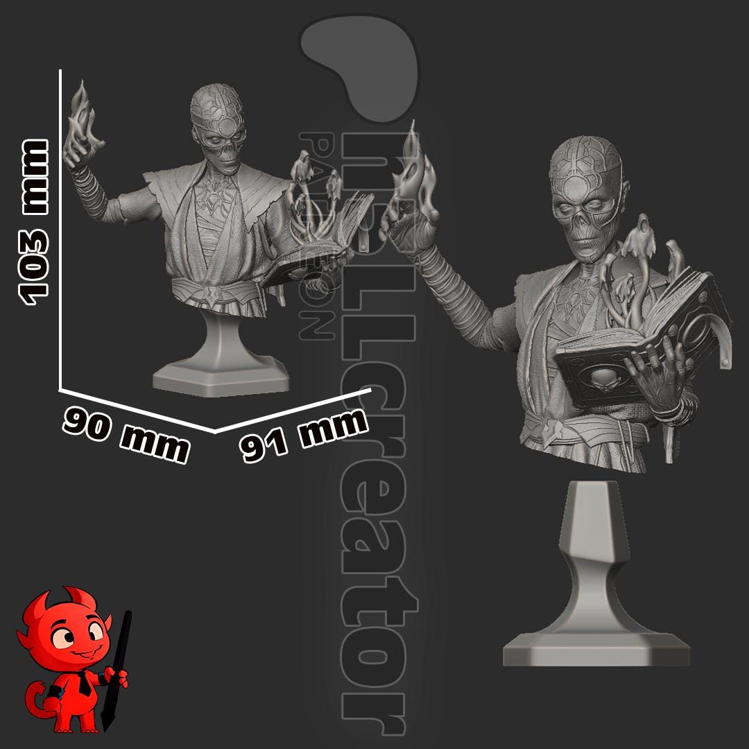 Withers from Baldurs Gate 3 (fan art) | Full Model or Bust | Miniature scale 1:12 | h3LL Creator | DIY Model Kit