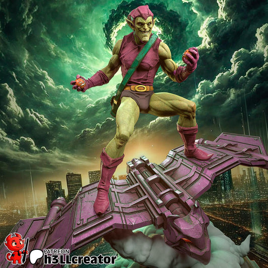Green Goblin from Spider Man (fan art) | Full Model or Bust | Miniature scale 1:12 | h3LL Creator | DIY Model Kit