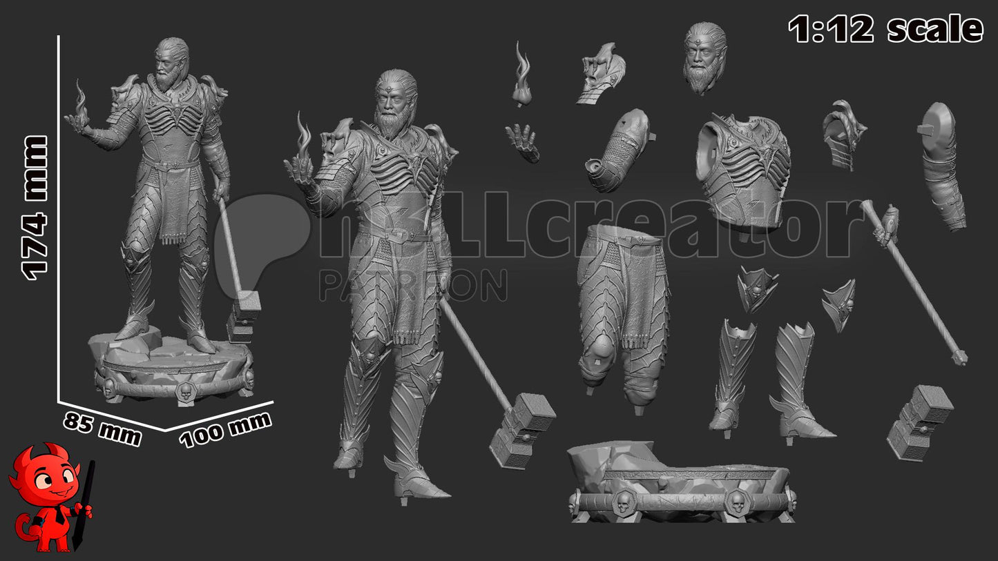 Ketheric Thorm from Baldurs Gate 3 (fan art) | Full Model or Bust | Miniature scale 1:12 | h3LL Creator | DIY Model Kit