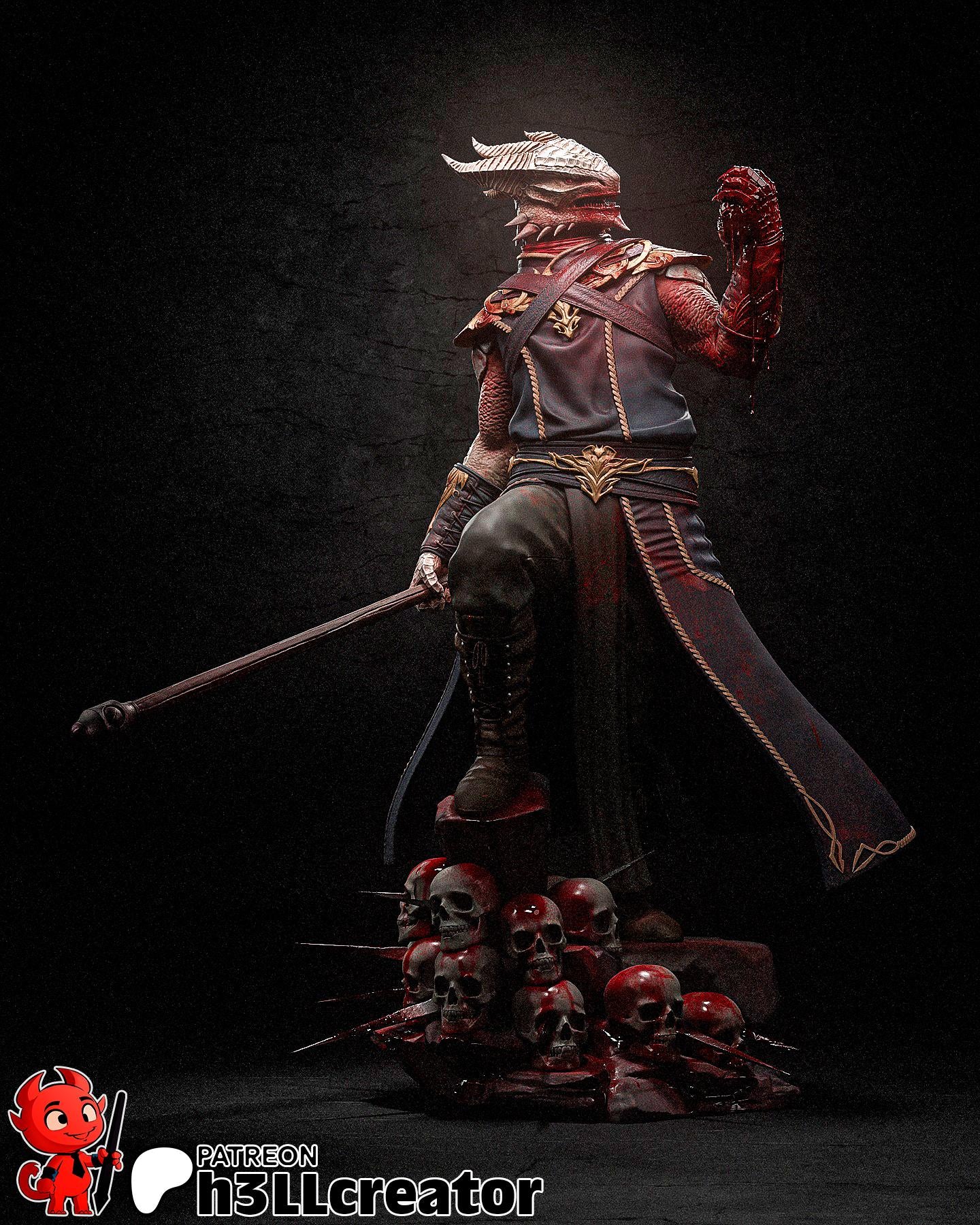 Dark Urge from Baldurs Gate 3 (fan art) | Full Model or Bust | Miniature scale 1:12 | h3LL Creator | DIY Model Kit