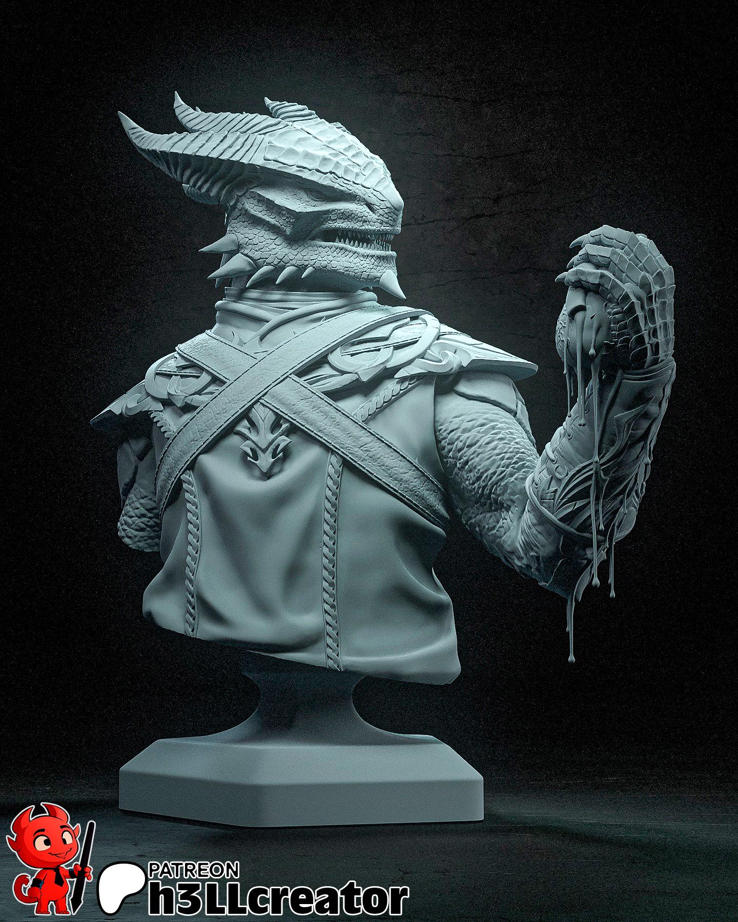 Dark Urge from Baldurs Gate 3 (fan art) | Full Model or Bust | Miniature scale 1:12 | h3LL Creator | DIY Model Kit