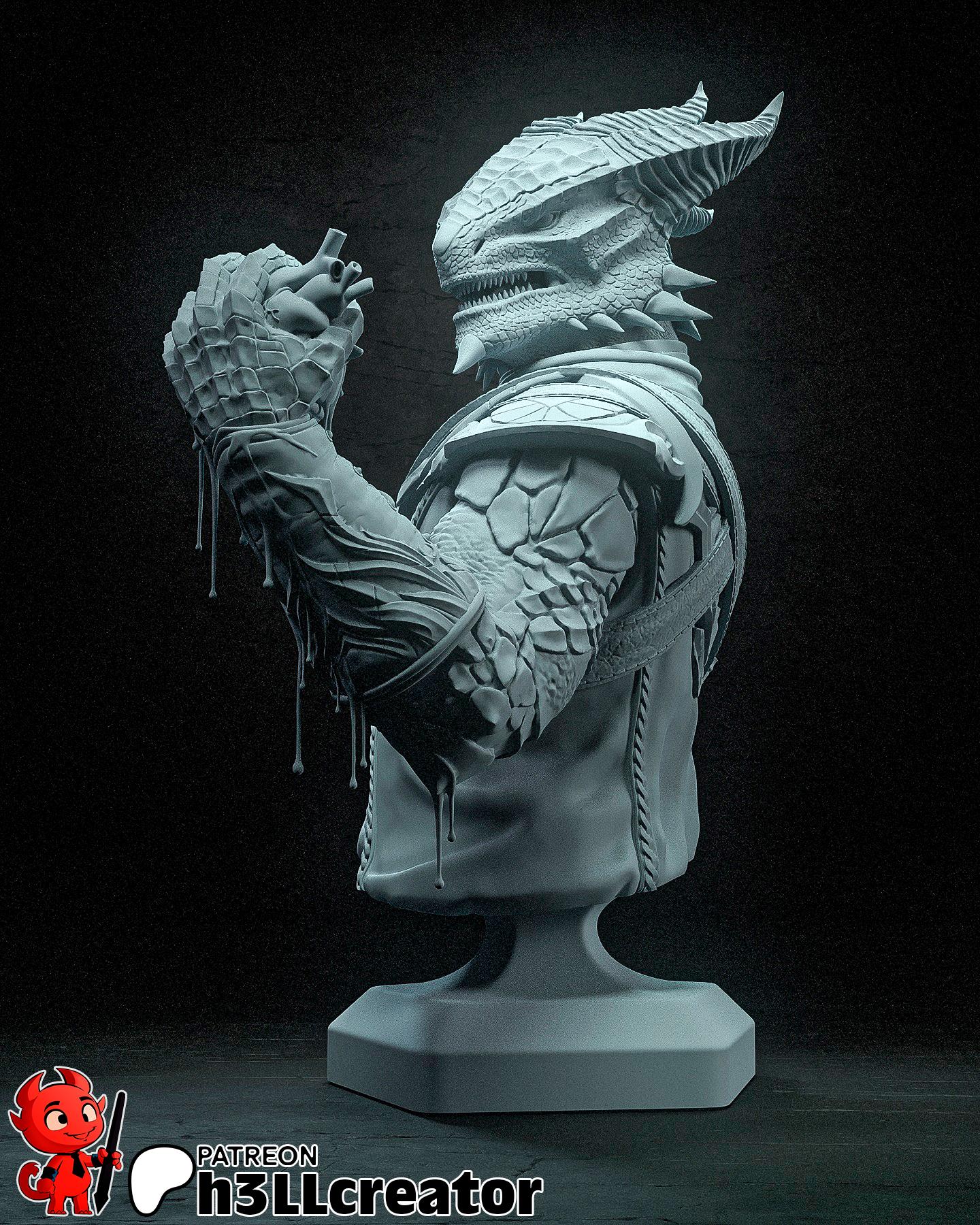 Dark Urge from Baldurs Gate 3 (fan art) | Full Model or Bust | Miniature scale 1:12 | h3LL Creator | DIY Model Kit