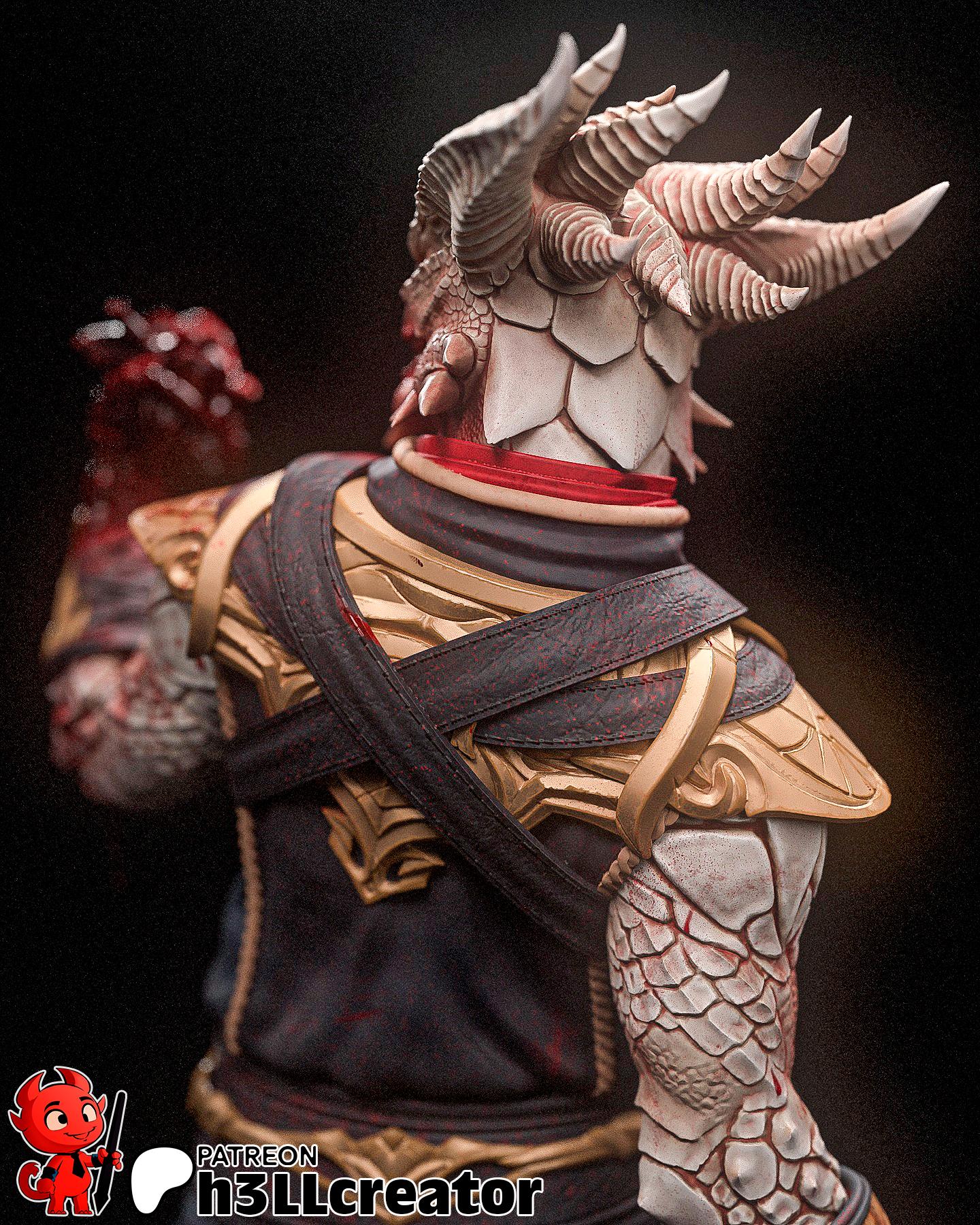 Dark Urge from Baldurs Gate 3 (fan art) | Full Model or Bust | Miniature scale 1:12 | h3LL Creator | DIY Model Kit