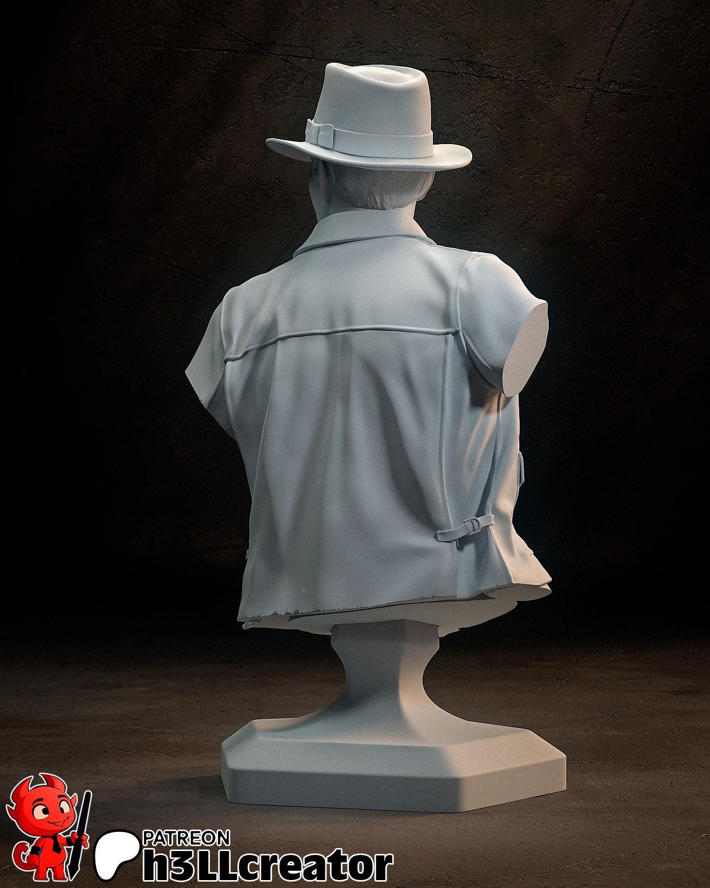 Indiana Jones from Indiana Jones and the Great Circle (fan art) | Full Model or Bust | Miniature scale 1:12 | h3LL Creator | DIY Model Kit