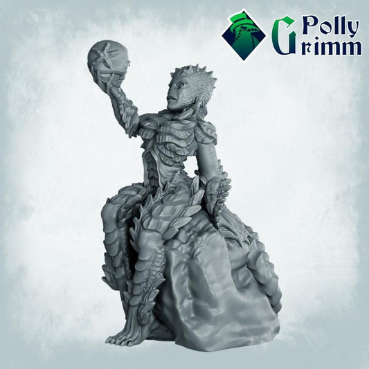 MonsterGirl, Gill woman - Fantasy historic miniatures for tabletop games. 28mm / 32mm Resin Figures for RPG