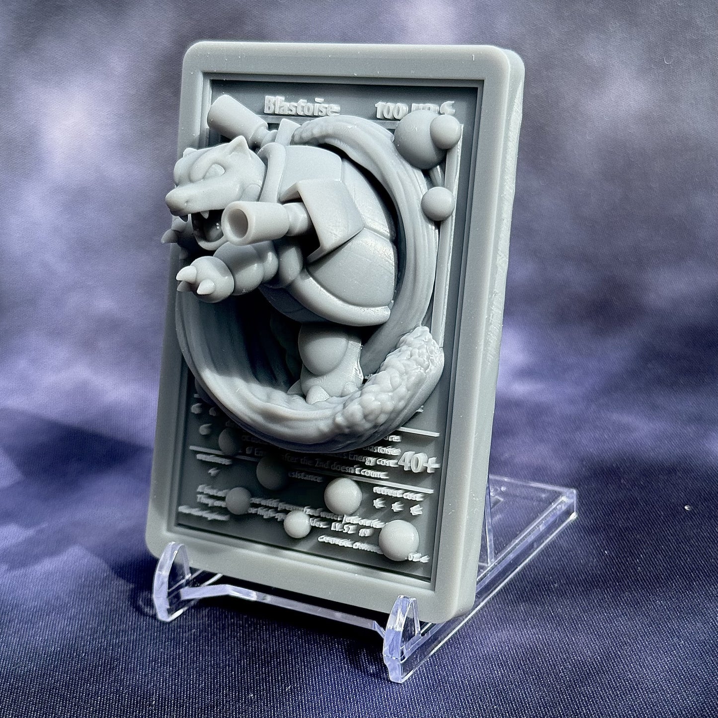 Blastoise - 3D Printed Pokemon Card Wall Hanger | Fan Art | Pokemon TCG | Resin Model | ABC3D Models
