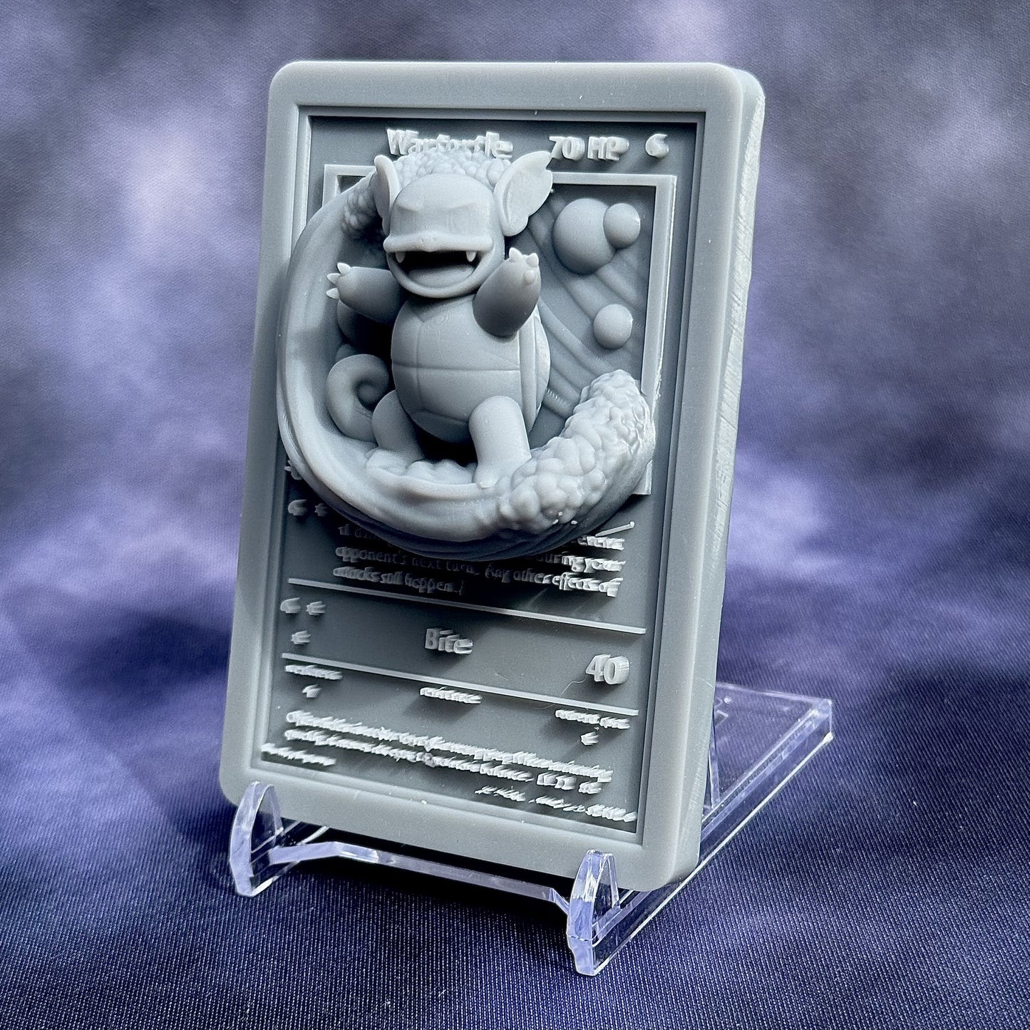 Wartortle - 3D Printed Pokemon Card Wall Hanger | Fan Art | Pokemon TCG | Resin Model | ABC3D Models
