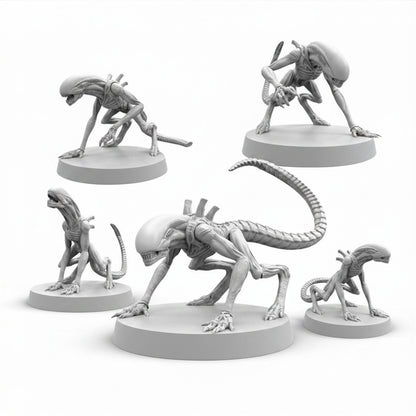 Alien Earth Adolescent Xenomorph Resin Miniature Set Sci Fi Horror Alien Creature 28mm 32mm Papsikels