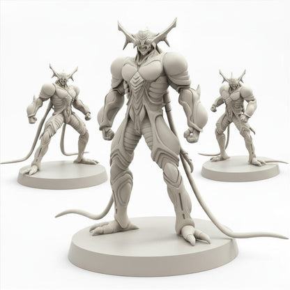 Cyberpunk Guyver Inspired Battle Creature Full Blast Form Miniatures Papsikels Resin RPG Model