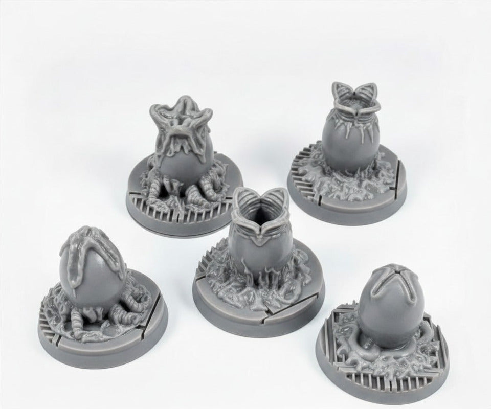 Xenomorph International Egg Miniatures: Set of 5 Papsikels 32mm Models for Alien RPG, Predator & Sci-Fi Gaming