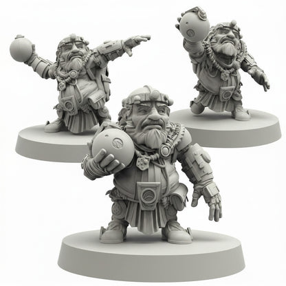 Cyberpunk Dwarf Bombers Papsikels Resin Miniatures