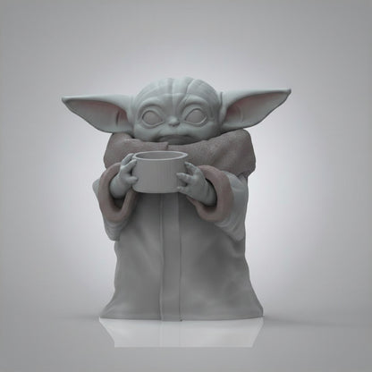 Grogu Baby Yoda Statue Mandalorian Resin Figure Star Wars Display Model 150mm