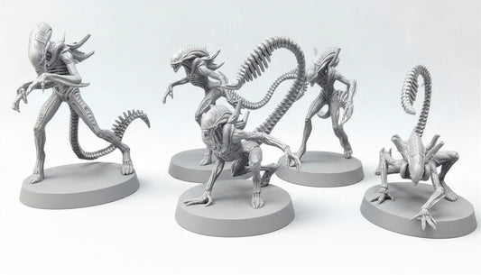 Aliens Xenomorph Warriors Resin Miniatures Papsikels