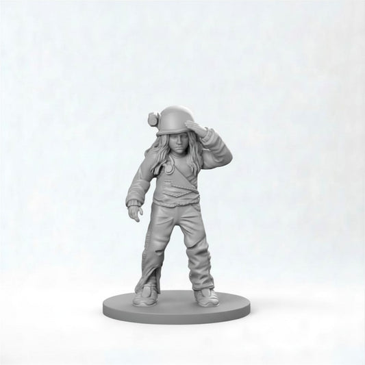 Surrogate Child Newt Salute Resin Miniature Papsikels