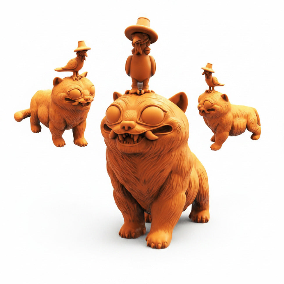 Kpop Demon Hunters Derpy and Sussie Demon Companions Resin Miniatures