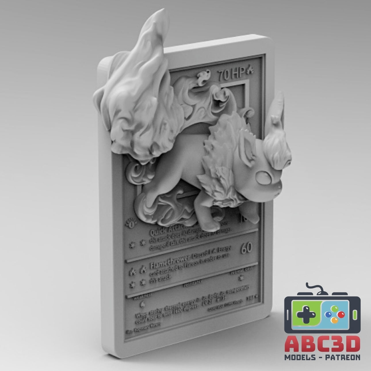 Flareon - 3D Printed Pokemon Card Wall Hanger | Fan Art | Pokemon TCG | Resin Model | ABC3D Models