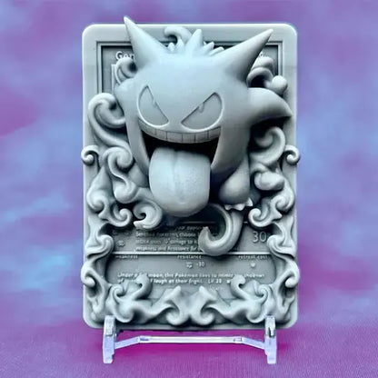 Haunter - 3D Printed Pokemon Card Wall Hanger | Fan Art | Pokemon TCG | Resin Model | ABC3D Models