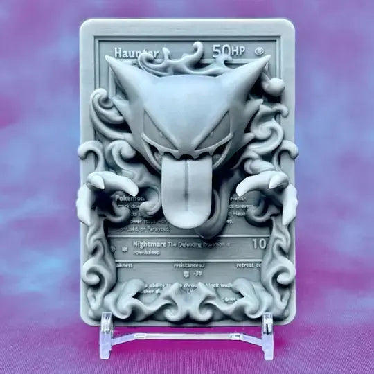 Haunter - 3D Printed Pokemon Card Wall Hanger | Fan Art | Pokemon TCG | Resin Model | ABC3D Models