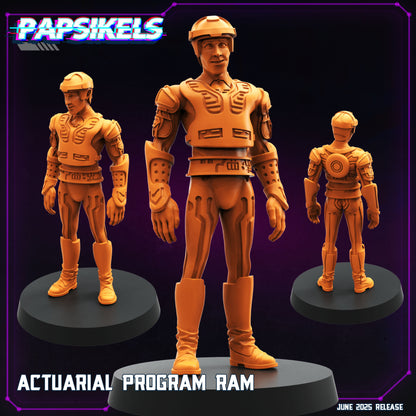 Cyberpunk, TRON set  Papsikels, 32mm Mini